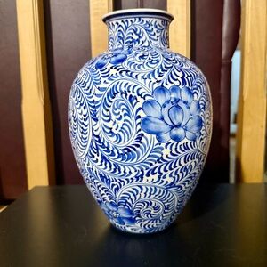 Accent Decor Eleanor Collection “chinoiserie" Style Large Vase